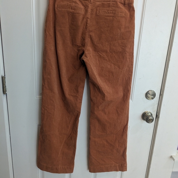 Draper James Comfort Waist Orange-Brown Corduroy Wide Leg Pants - Picture 5 of 5